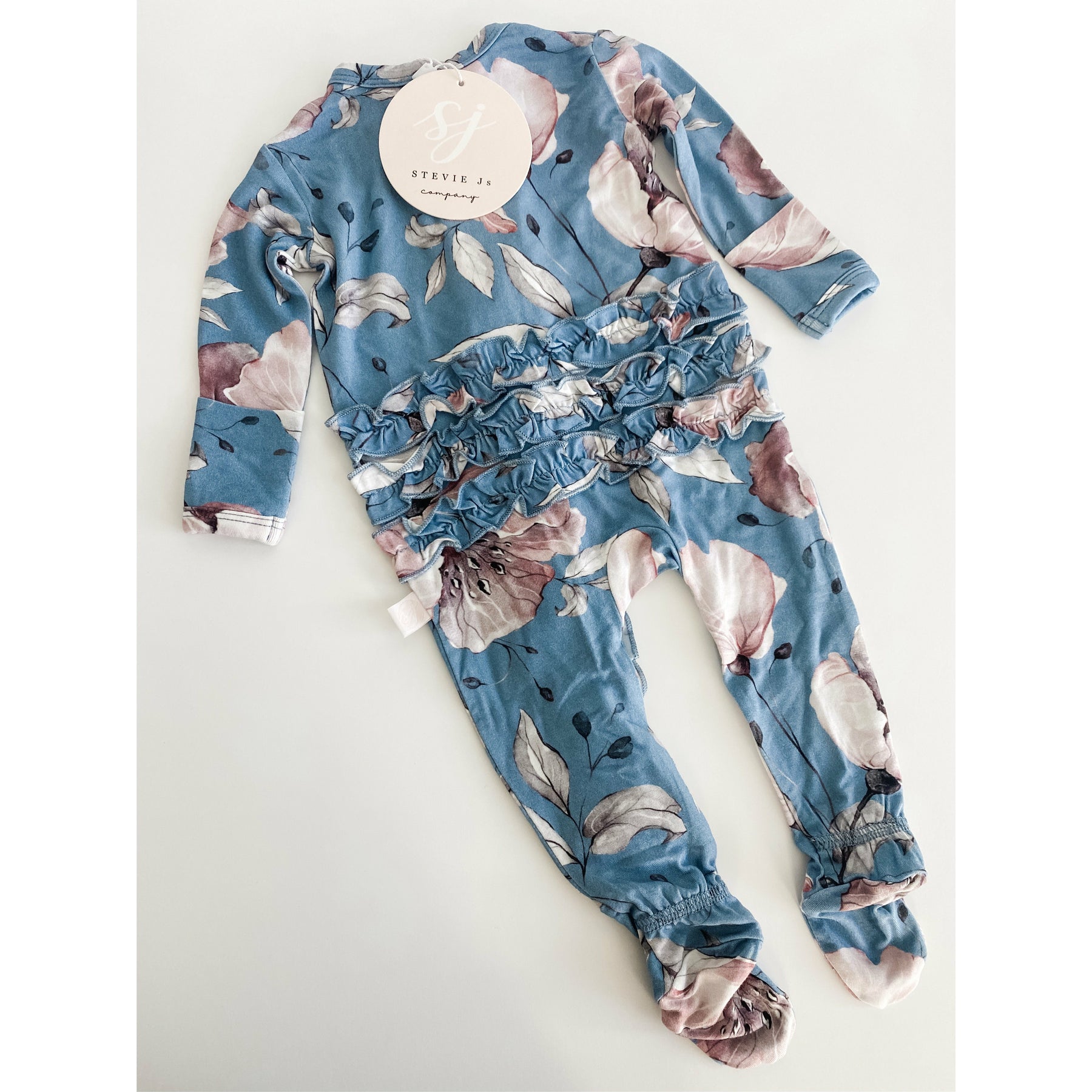 Bamboo Ruffle Footed Pajamas ~ Various Prints and Sizes