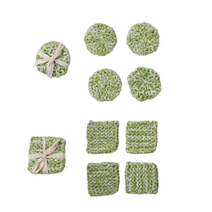 Cotton Crocheted Coasters ~ Various Shapes and Colors