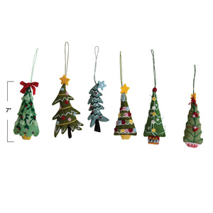 Handmade Wool Felt Tree Ornaments ~ Various Styles