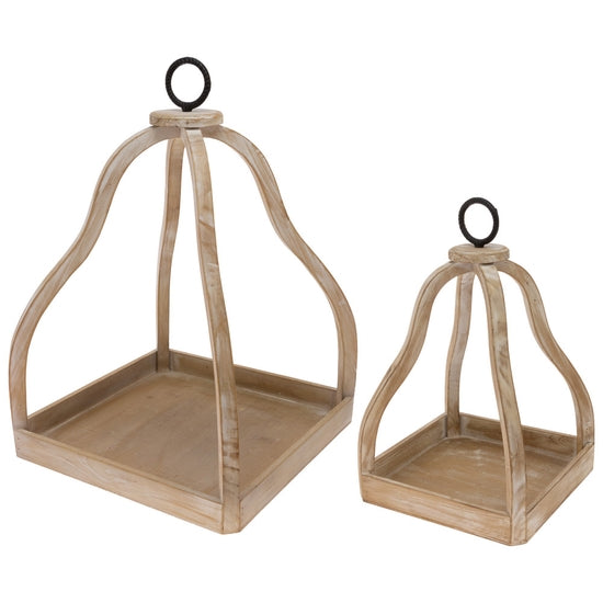 Natural Vaulted Wood Lantern ~ 2 Sizes