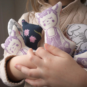 Pippa Woodland Plush Doll ~ Handprinted Textile