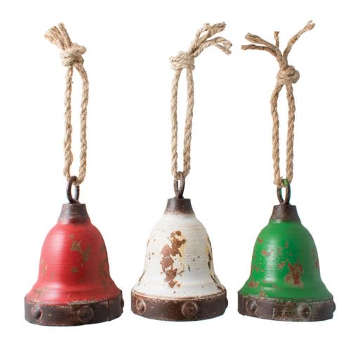 Rustic Bell Ornament ~ Multiple Colors