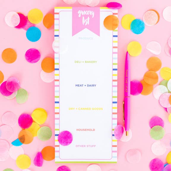 Striped Grocery List Pad