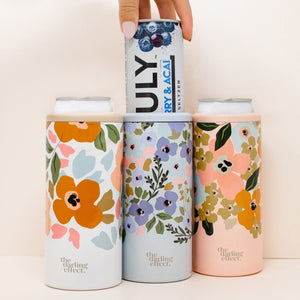 Floral Skinny Can Cooler ~ Various Styles