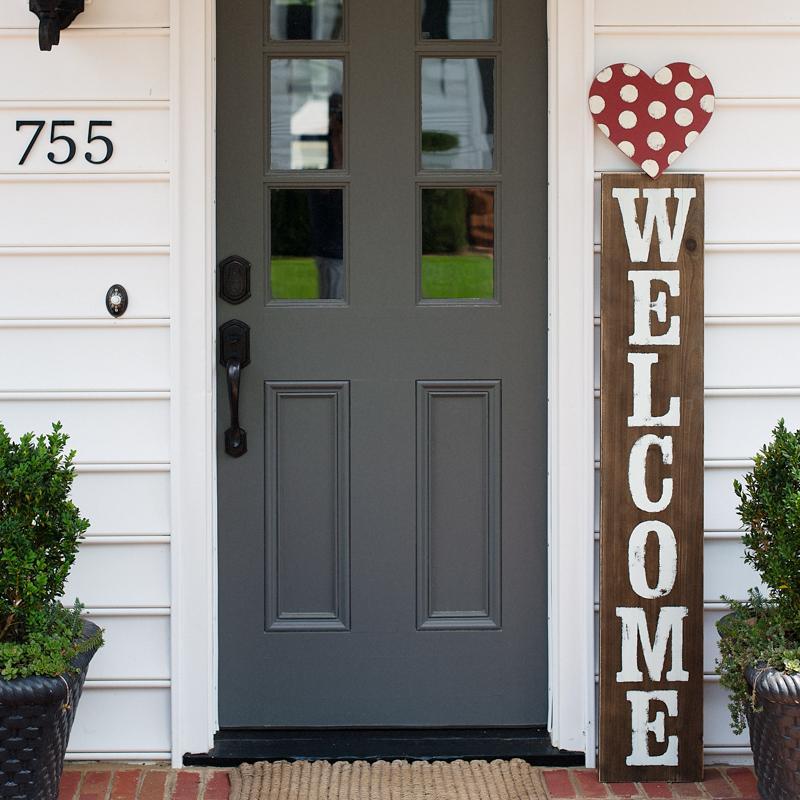 Wood Welcome Sign + Additional Seasonal Sign Toppers