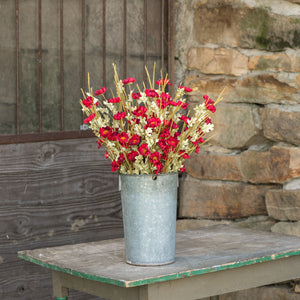 Red Zinnia Spray Stems