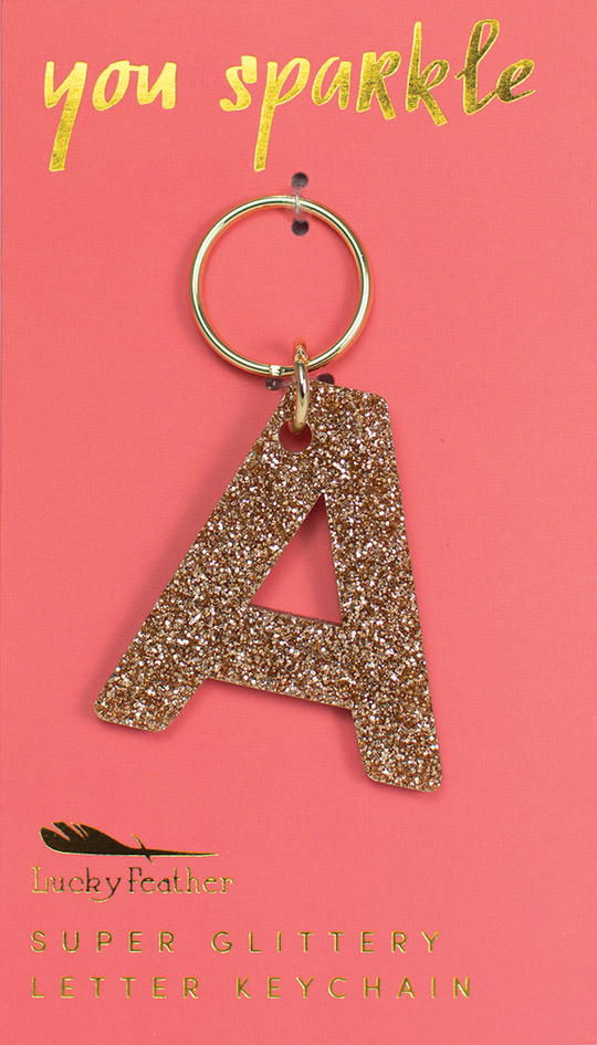 Glitter Keychain ~ Various Initials