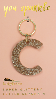 Glitter Keychain ~ Various Initials