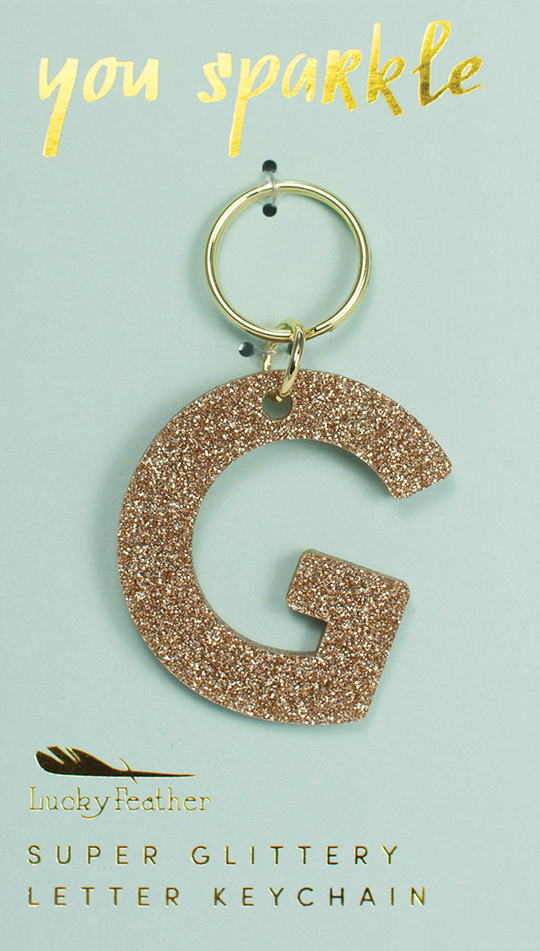 Glitter Keychain ~ Various Initials