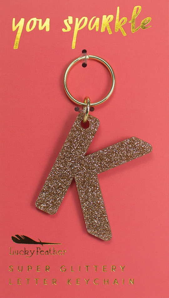 Glitter Keychain ~ Various Initials