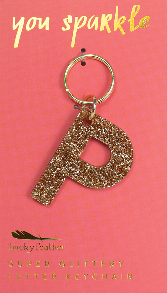 Glitter Keychain ~ Various Initials