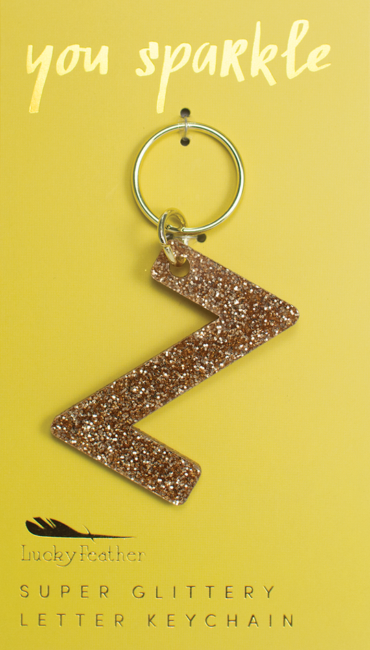 Glitter Keychain ~ Various Initials