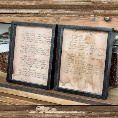 Old Family Recipe Prints ~ 2 Styles