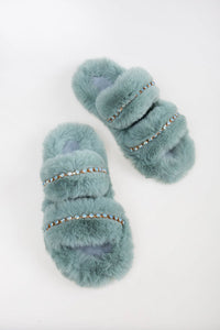 Charlotte Faux Fur Slippers ~ Various Colors