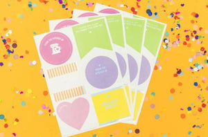 Neon Gift Tag Stickers