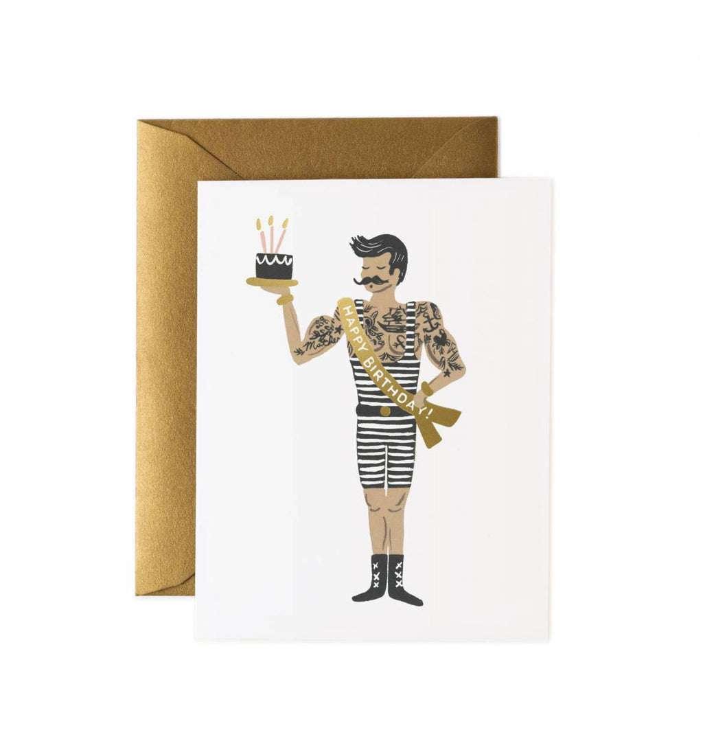 Strongman Birthday Card