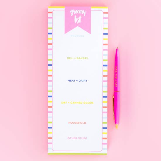 Striped Grocery List Pad