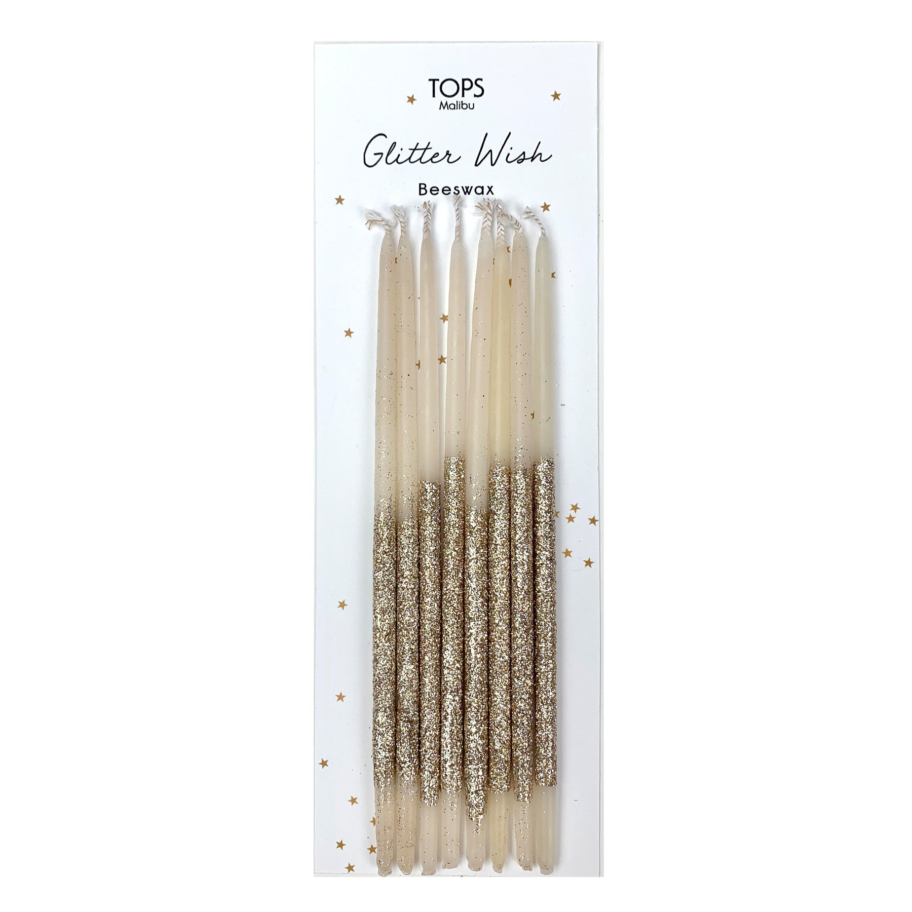 Glitter Wish Beeswax Candles ~ Various Colors and Sizes