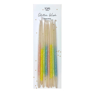 Glitter Wish Beeswax Candles ~ Various Colors and Sizes