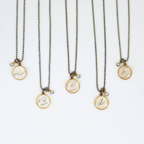 Cursive Initial Necklaces ~ Various styles