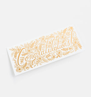 Champagne Floral Congrats Card
