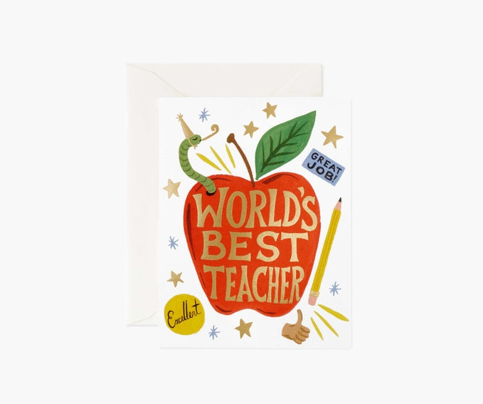 Rifle Paper Co. World's Best Teacher Card