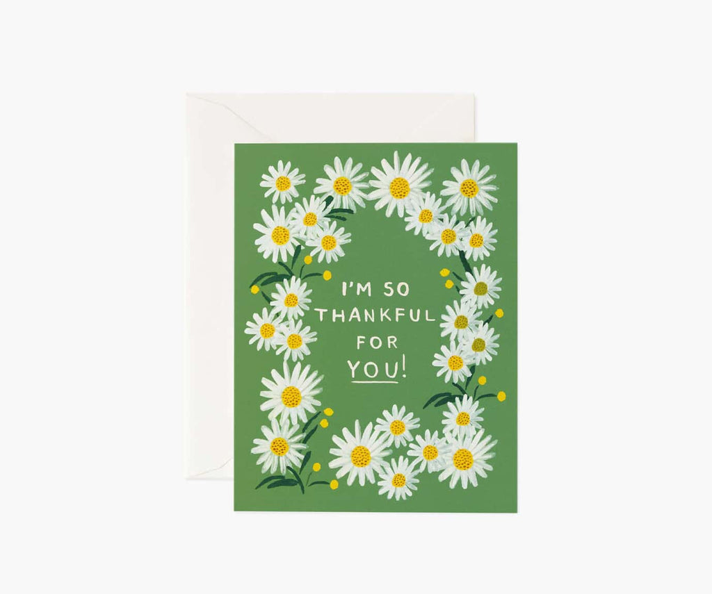 Rifle Paper Co. Daisies Thankful for you Card