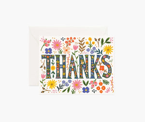 Rifle Paper Co. Floral Thanks Card