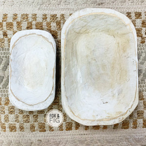 White Dough Bowls ~ 2 Sizes