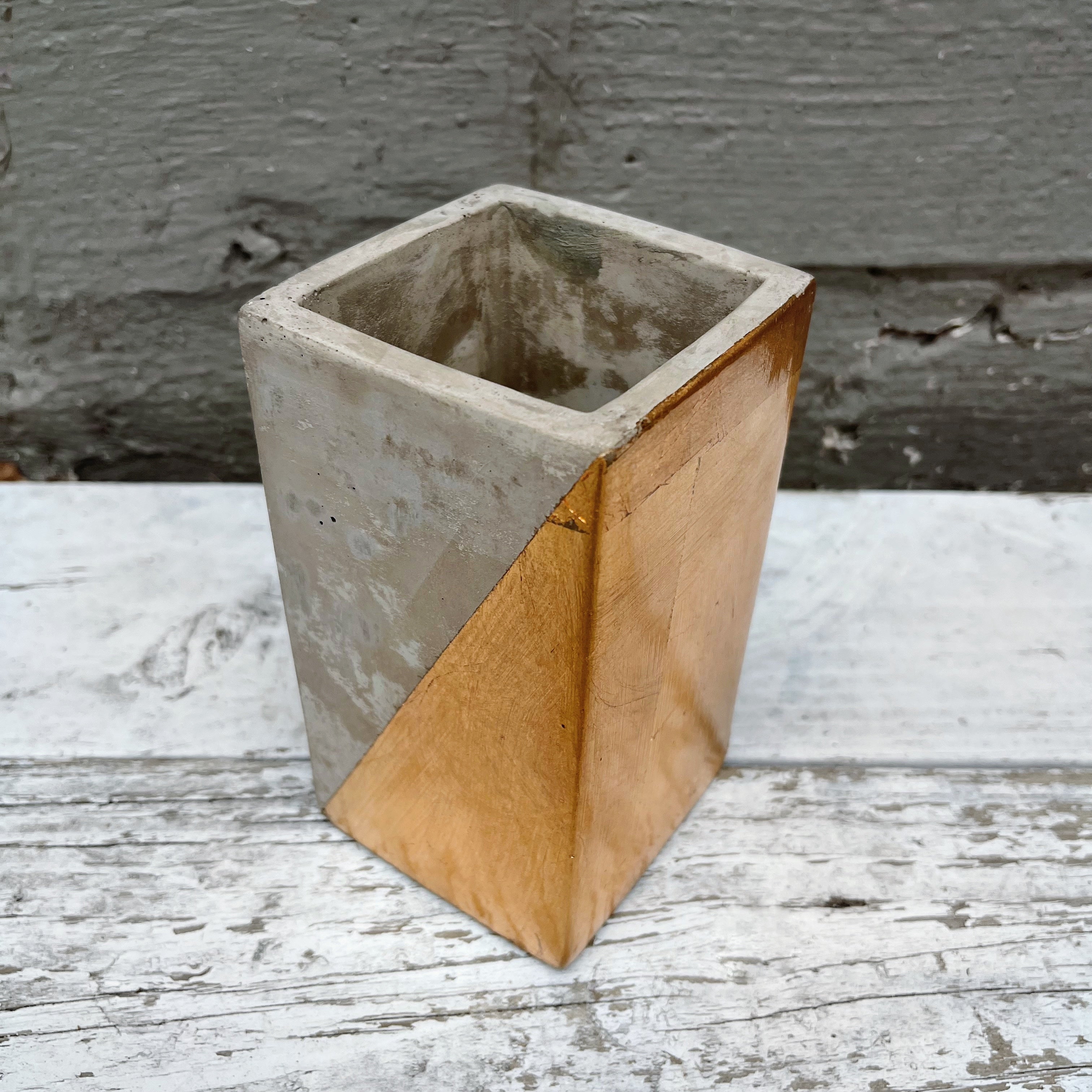 Cement & Gold Planter