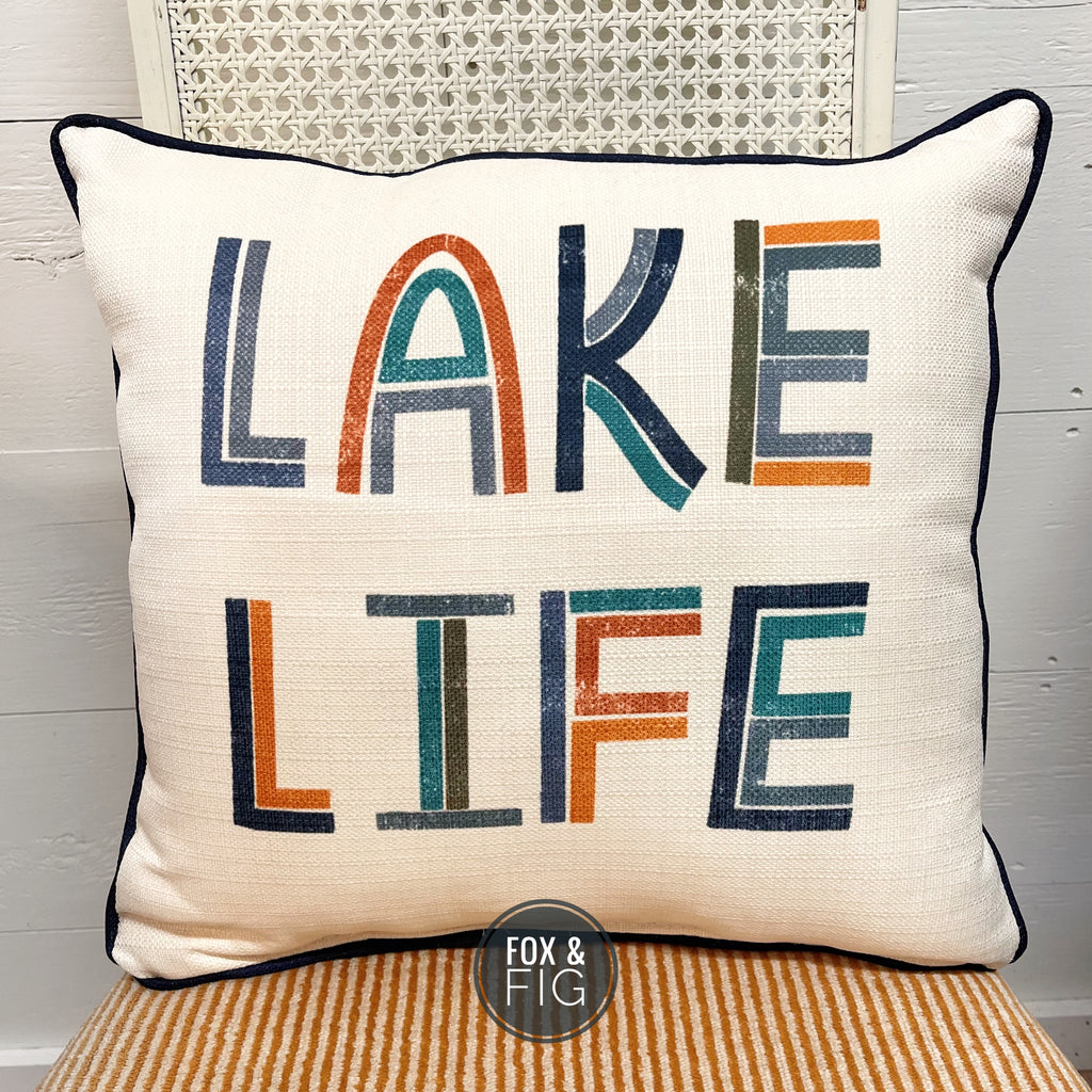 Lake Life Multicolor Pillow