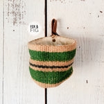 Jute Baskets with Leather Loop 2 Sizes
