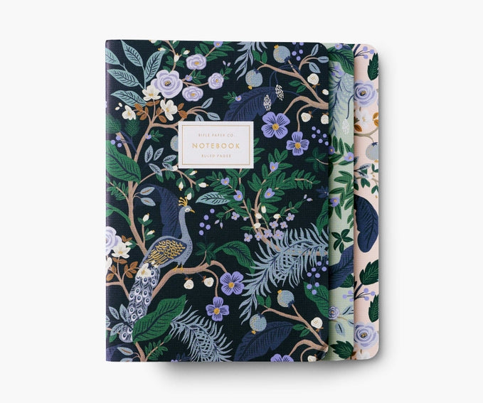 Rifle Paper Co. Peacock Set of 3 Assorted Notebooks