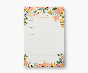 Garden Party Pastel Weekly Memo Notepad