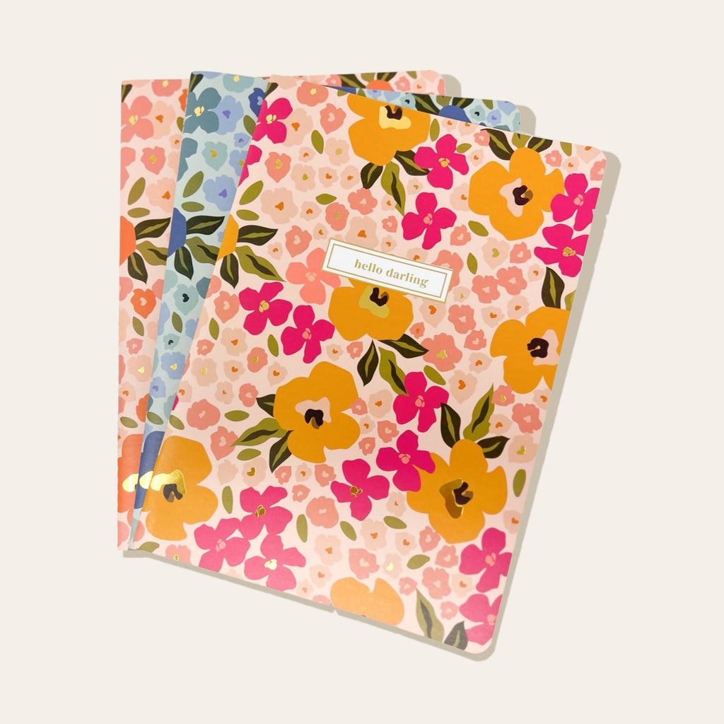 Floral Notebook Set of 3